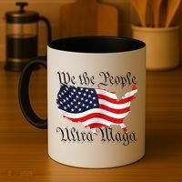 We The People Ultra Maga Pro Trump Conservative GOP US Flag Coffee Mug thumb 4