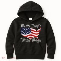 We The People Ultra Maga Pro Trump Conservative GOP US Flag Kids Hoodie thumb 0