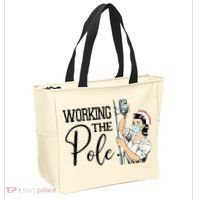 Working The Pole Funny ER Nurse Life Emergency Room Nursing Tote Bag thumb 2