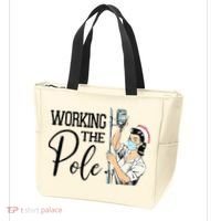 Working The Pole Funny ER Nurse Life Emergency Room Nursing Tote Bag thumb 3