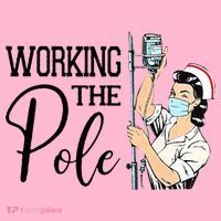 Working The Pole Funny ER Nurse Life Emergency Room Nursing Coaster thumb 2