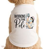 Working The Pole Funny ER Nurse Life Emergency Room Nursing Doggie Tank thumb 0