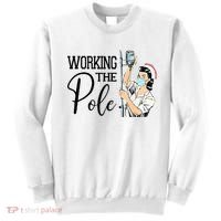 Working The Pole Funny ER Nurse Life Emergency Room Nursing Sweatshirt thumb 0