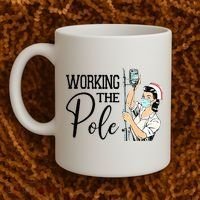 Working The Pole Funny ER Nurse Life Emergency Room Nursing Coffee Mug thumb 2