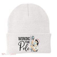 Working The Pole Funny ER Nurse Life Emergency Room Nursing Beanie thumb 0