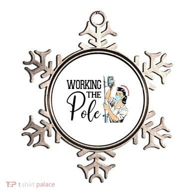 Working The Pole Funny ER Nurse Life Emergency Room Nursing Ornament