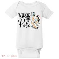 Working The Pole Funny ER Nurse Life Emergency Room Nursing Baby Bodysuit thumb 0