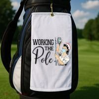 Working The Pole Funny ER Nurse Life Emergency Room Nursing Golf Towel thumb 2