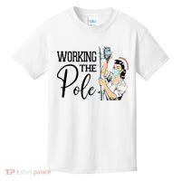 Working The Pole Funny ER Nurse Life Emergency Room Nursing Kids T-Shirt thumb 0