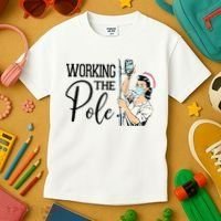 Working The Pole Funny ER Nurse Life Emergency Room Nursing Kids T-Shirt thumb 3