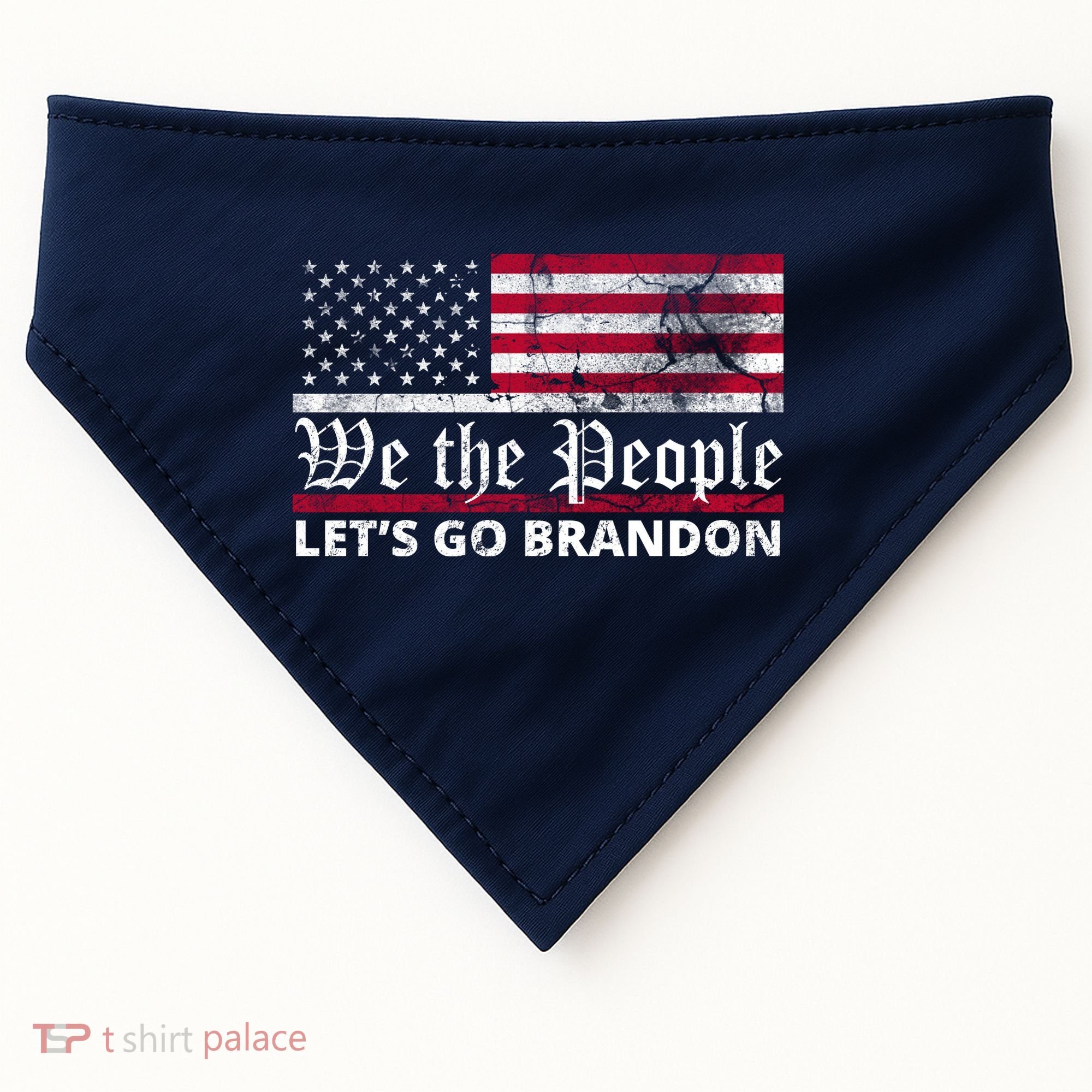 We The People Let's Go Brandon Patriotic USA-Made Doggie Bandana