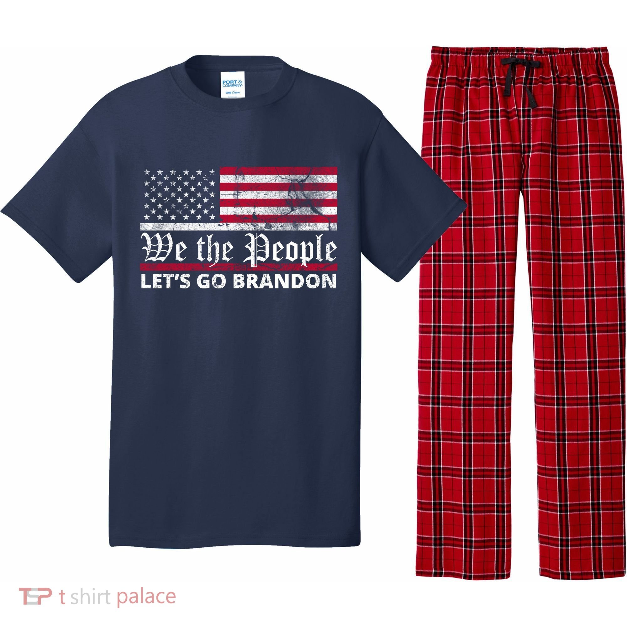 We The People Let's Go Brandon Patriotic Pajama Set