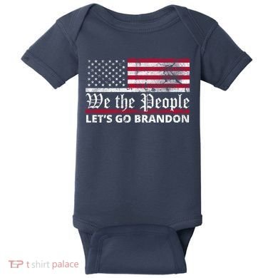 We The People Let's Go Brandon Patriotic Baby Bodysuit