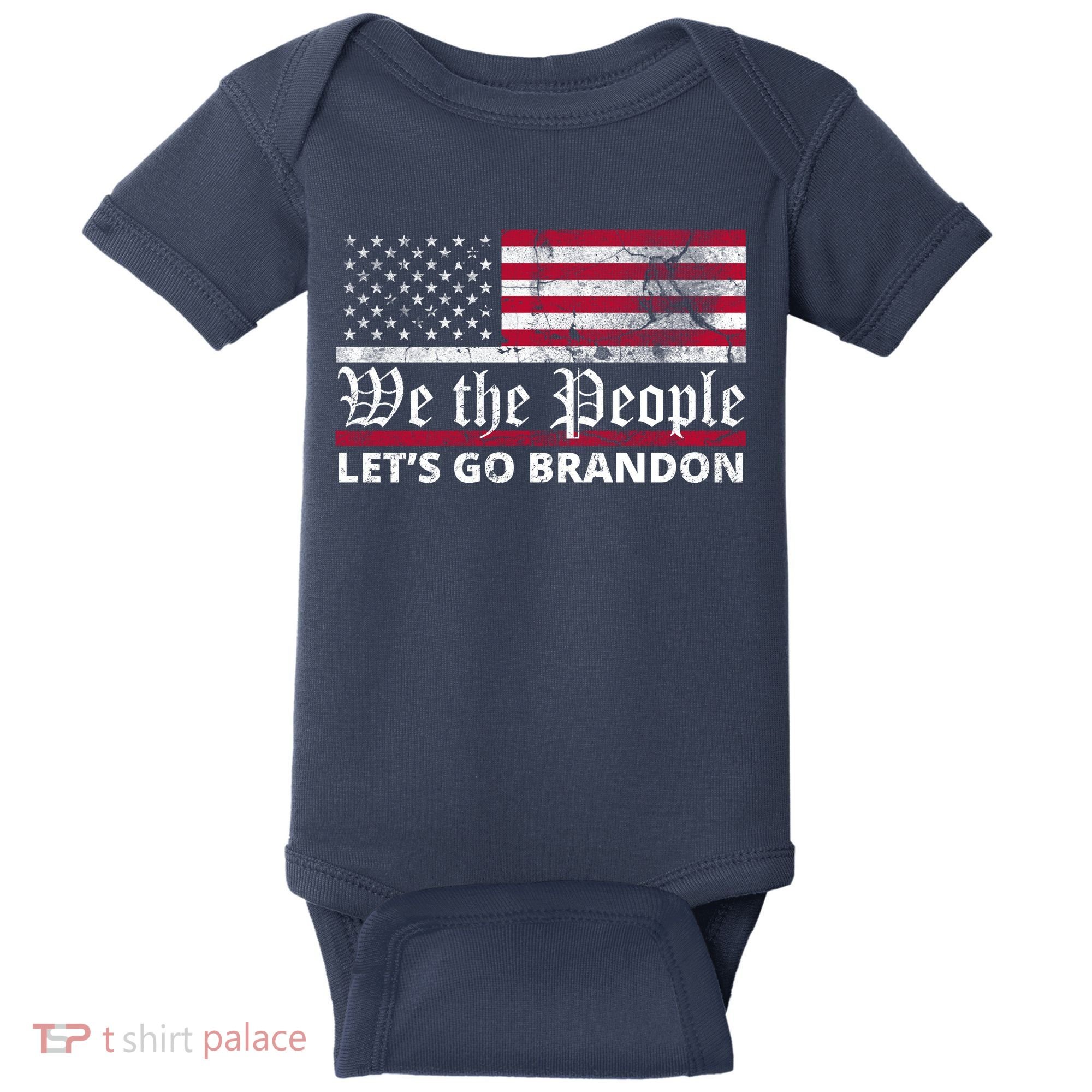 We The People Let's Go Brandon Patriotic Baby Bodysuit