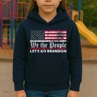 We The People Let's Go Brandon Patriotic Kids Hoodie thumb 3