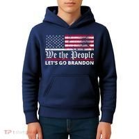 We The People Let's Go Brandon Patriotic Kids Hoodie thumb 4