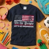 We The People Let's Go Brandon Patriotic Kids T-Shirt thumb 3