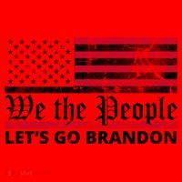 We The People Let's Go Brandon Patriotic Santa Hat thumb 1