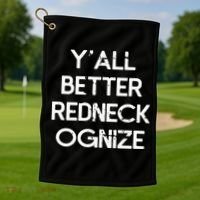 White Trash Party Attire Trailer Trash Redneck Golf Towel thumb 1