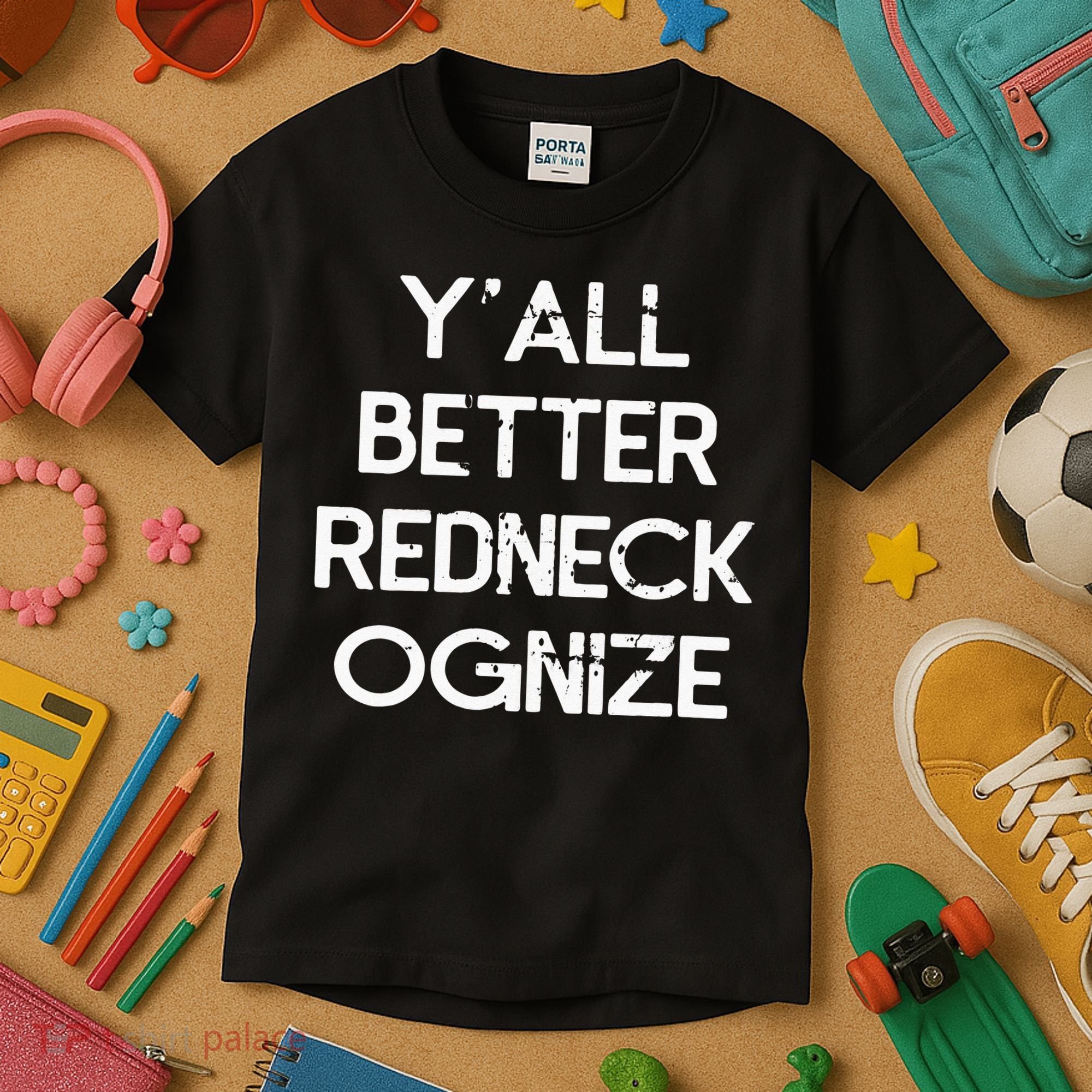 White Trash Party Attire Trailer Trash Redneck Kids T-Shirt