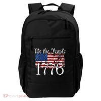 We The People 1776 U S Constitution Freedom American Flag Gift Backpack thumb 0