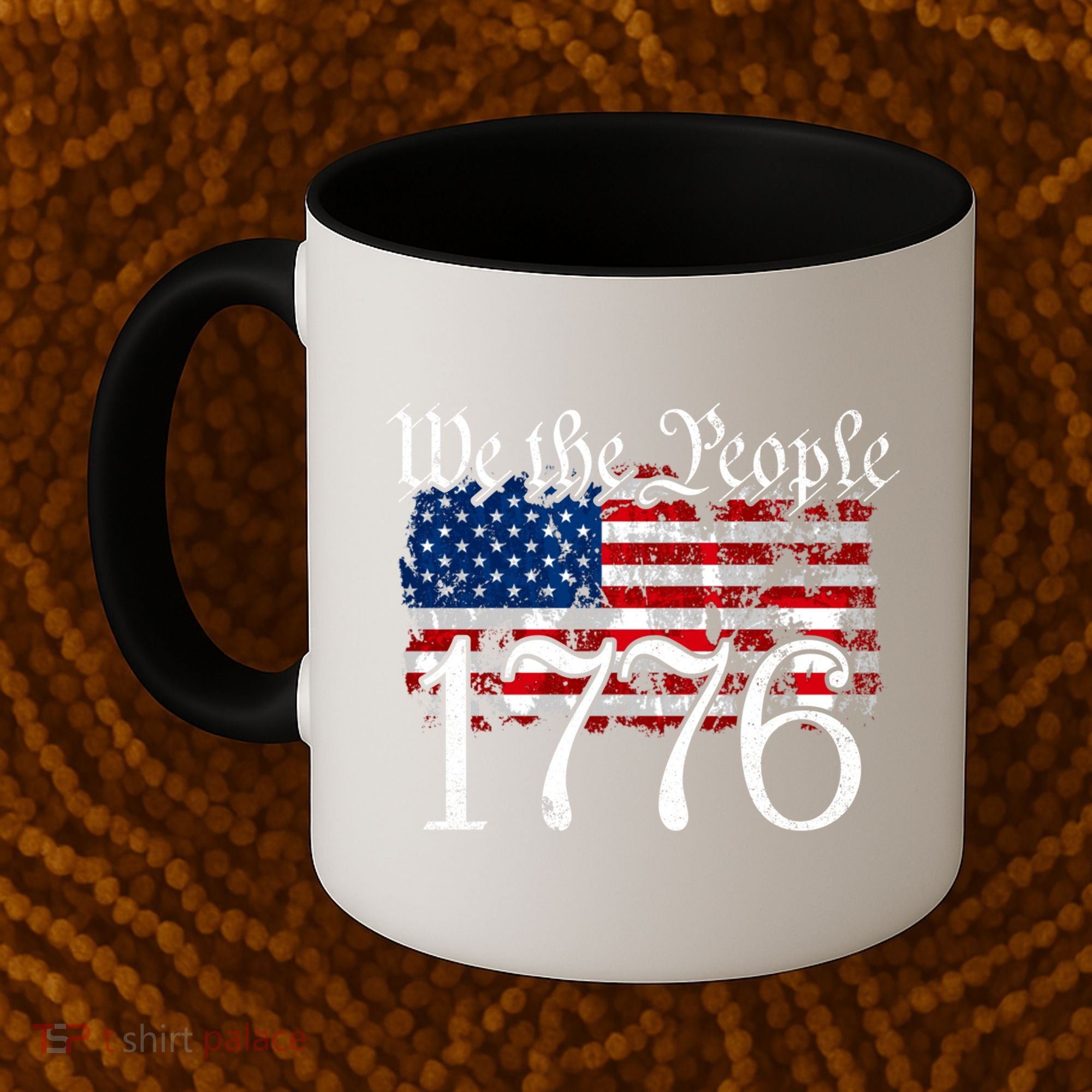 We The People 1776 U S Constitution Freedom American Flag Gift Coffee Mug