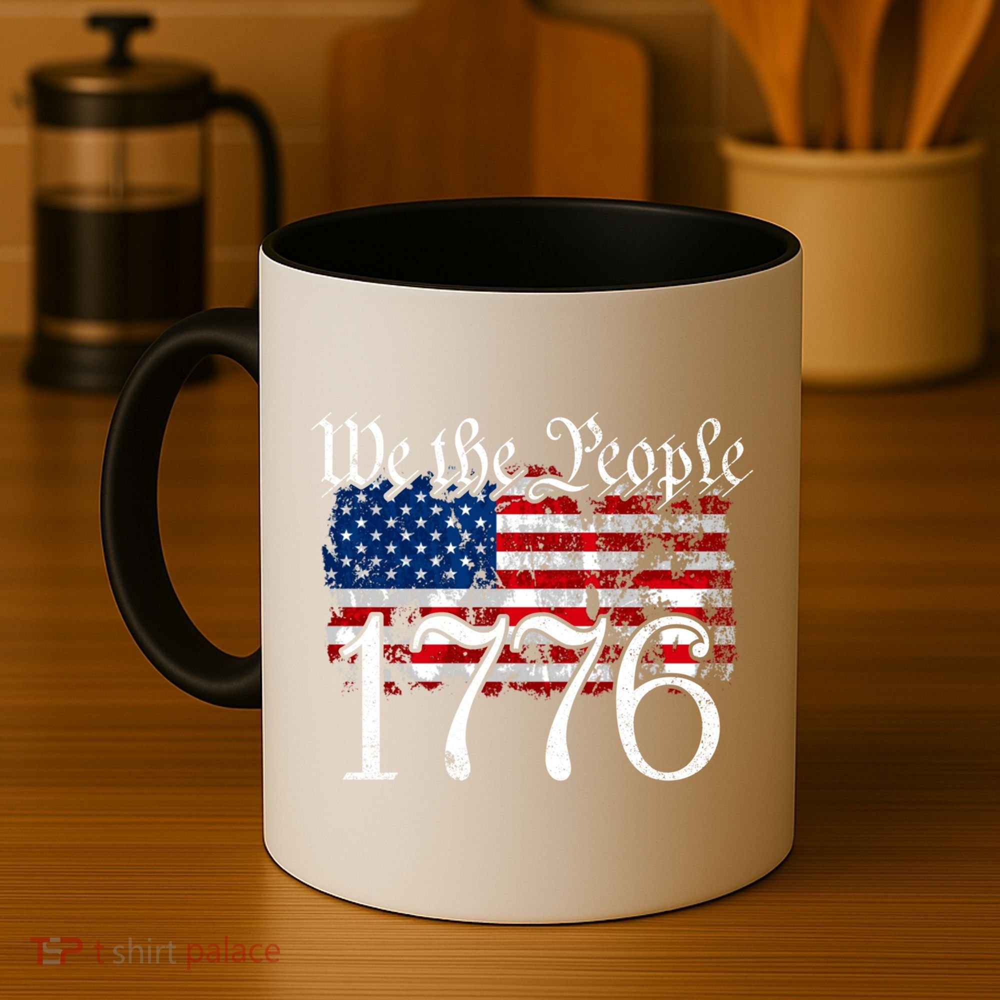 We The People 1776 U S Constitution Freedom American Flag Gift Coffee Mug