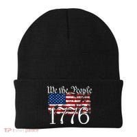 We The People 1776 U S Constitution Freedom American Flag Gift Beanie thumb 0