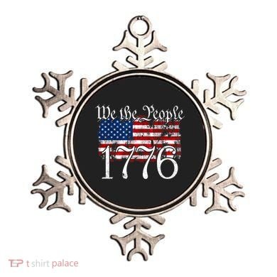 We The People 1776 U S Constitution Freedom American Flag Gift Ornament