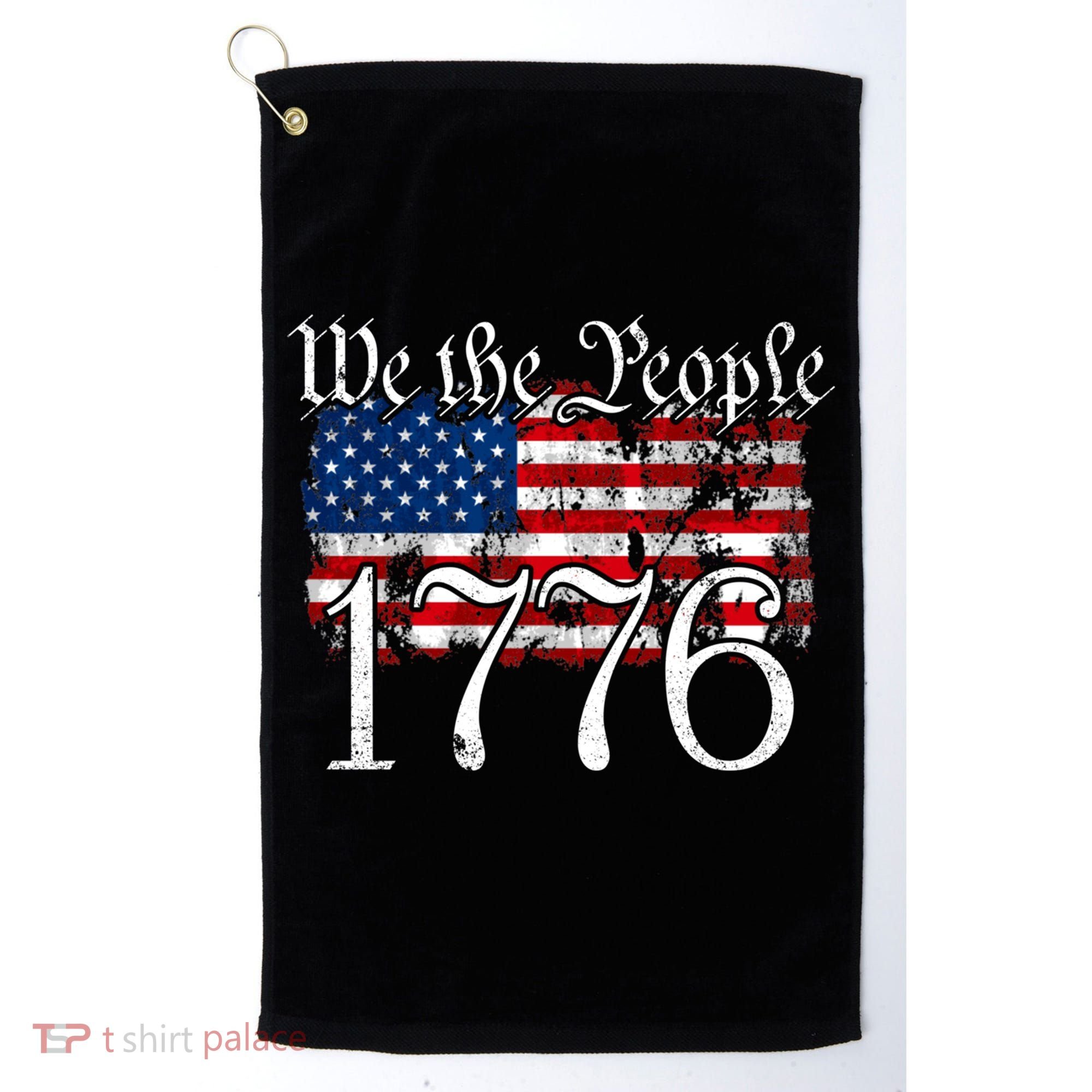 We The People 1776 U S Constitution Freedom American Flag Gift Golf Towel