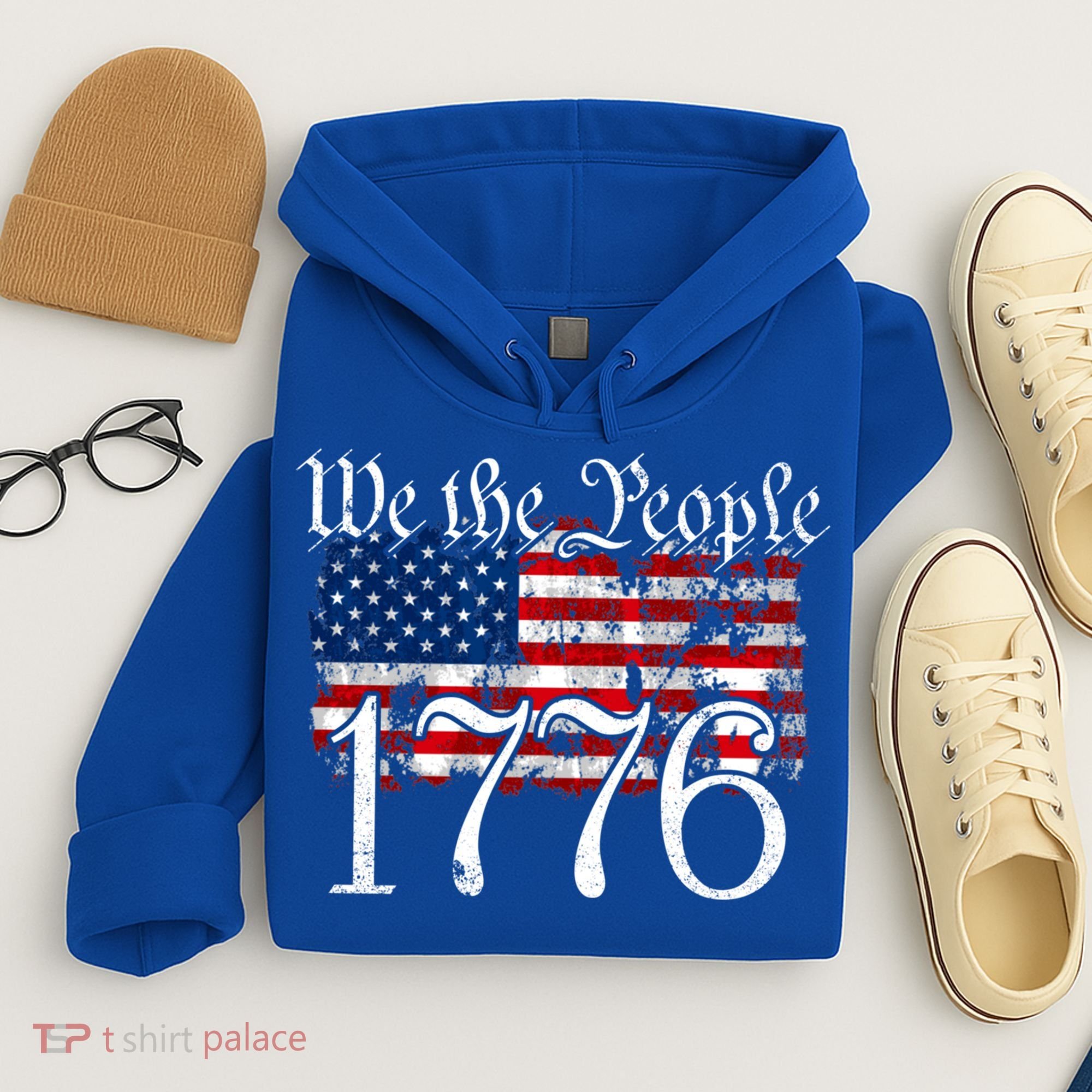 We The People 1776 U S Constitution Freedom American Flag Gift Hoodie