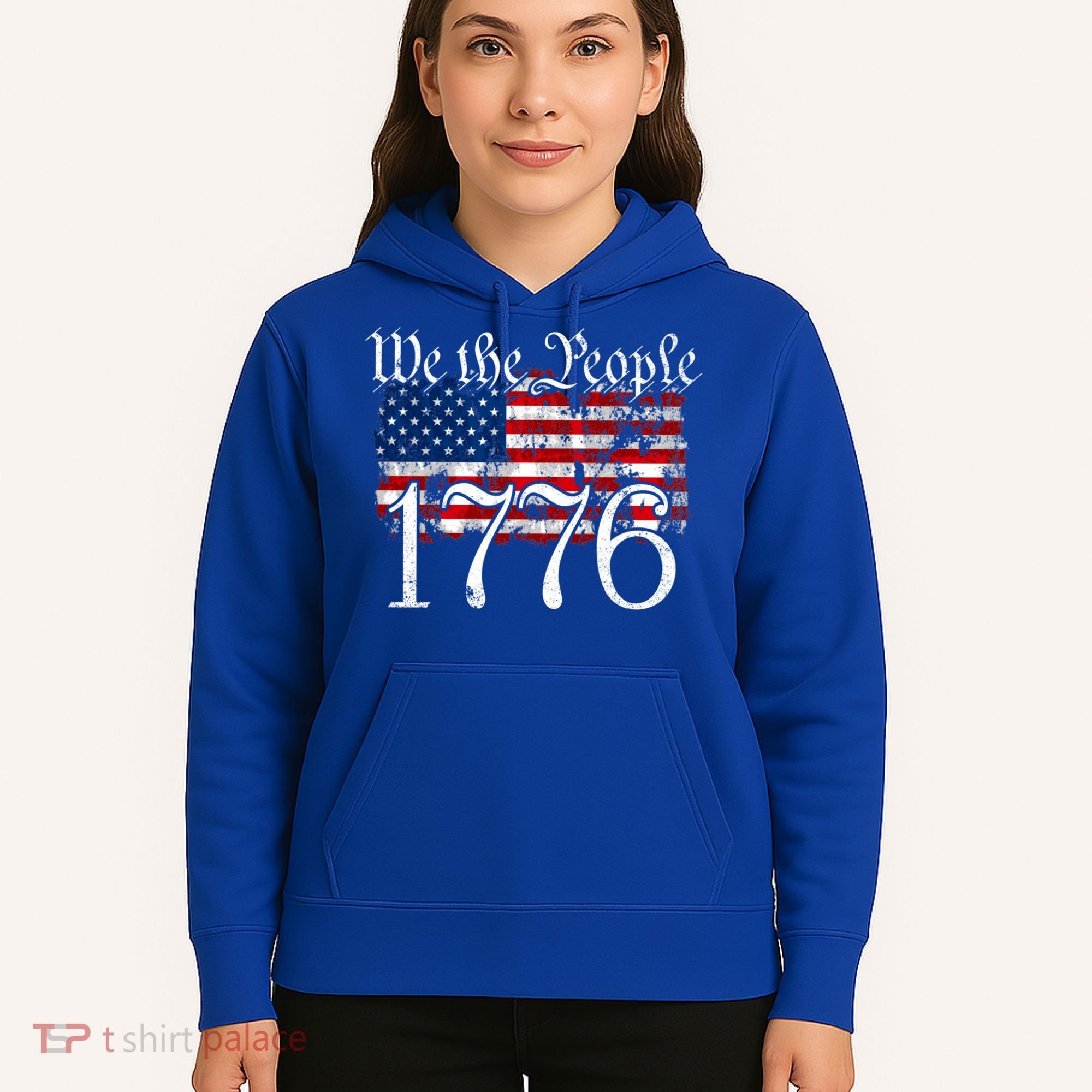 We The People 1776 U S Constitution Freedom American Flag Gift Hoodie
