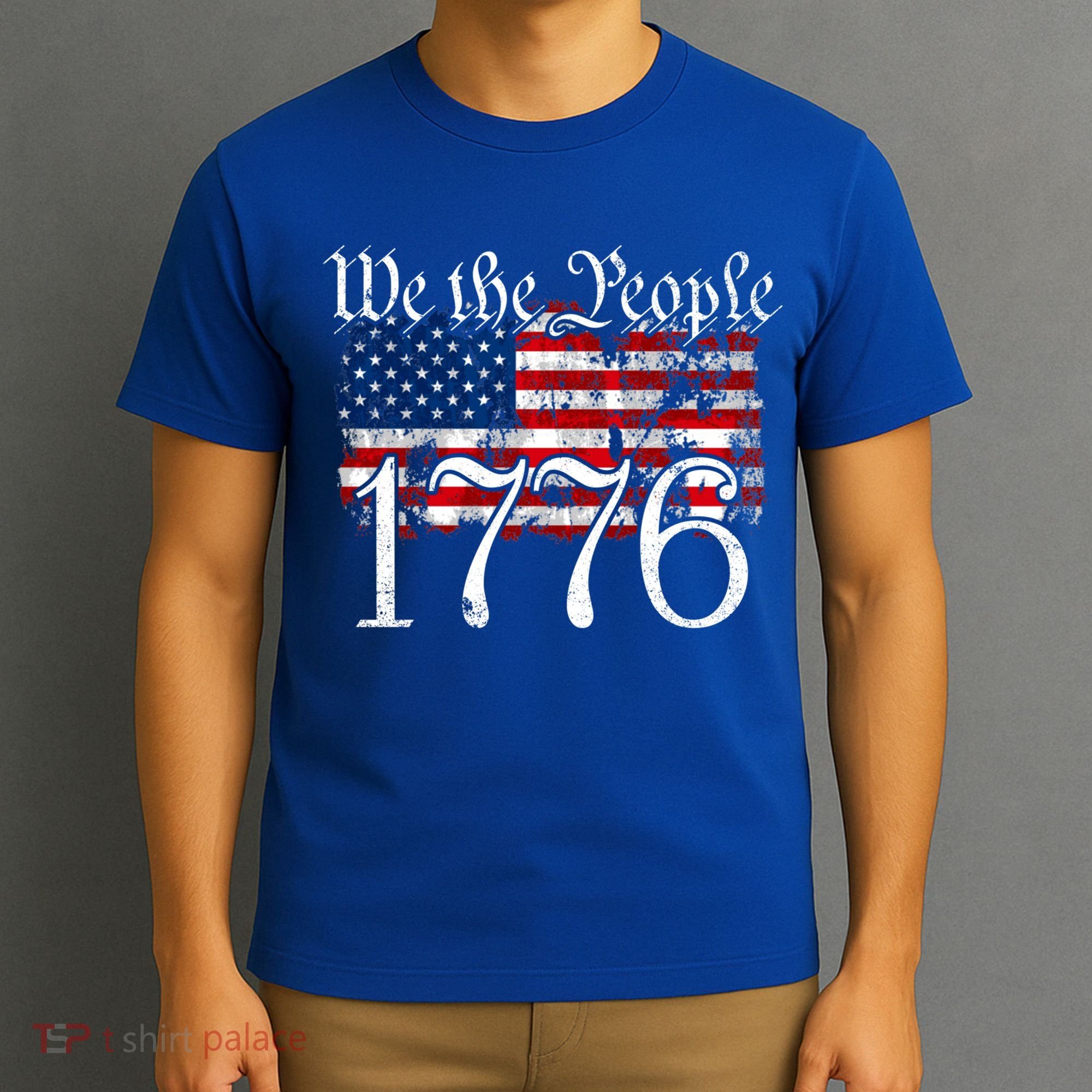 We The People 1776 U S Constitution Freedom American Flag Gift T-Shirt