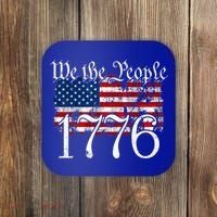 We The People 1776 U S Constitution Freedom American Flag Gift Coaster thumb 0