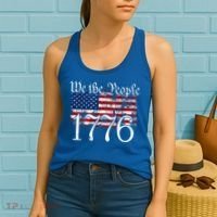 We The People 1776 U S Constitution Freedom American Flag Gift Women's Tank Top thumb 2