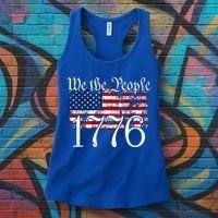 We The People 1776 U S Constitution Freedom American Flag Gift Women's Tank Top thumb 3