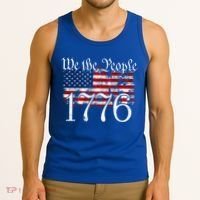 We The People 1776 U S Constitution Freedom American Flag Gift Tank Top thumb 3