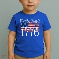 We The People 1776 U S Constitution Freedom American Flag Gift Toddler T-Shirt thumb 2