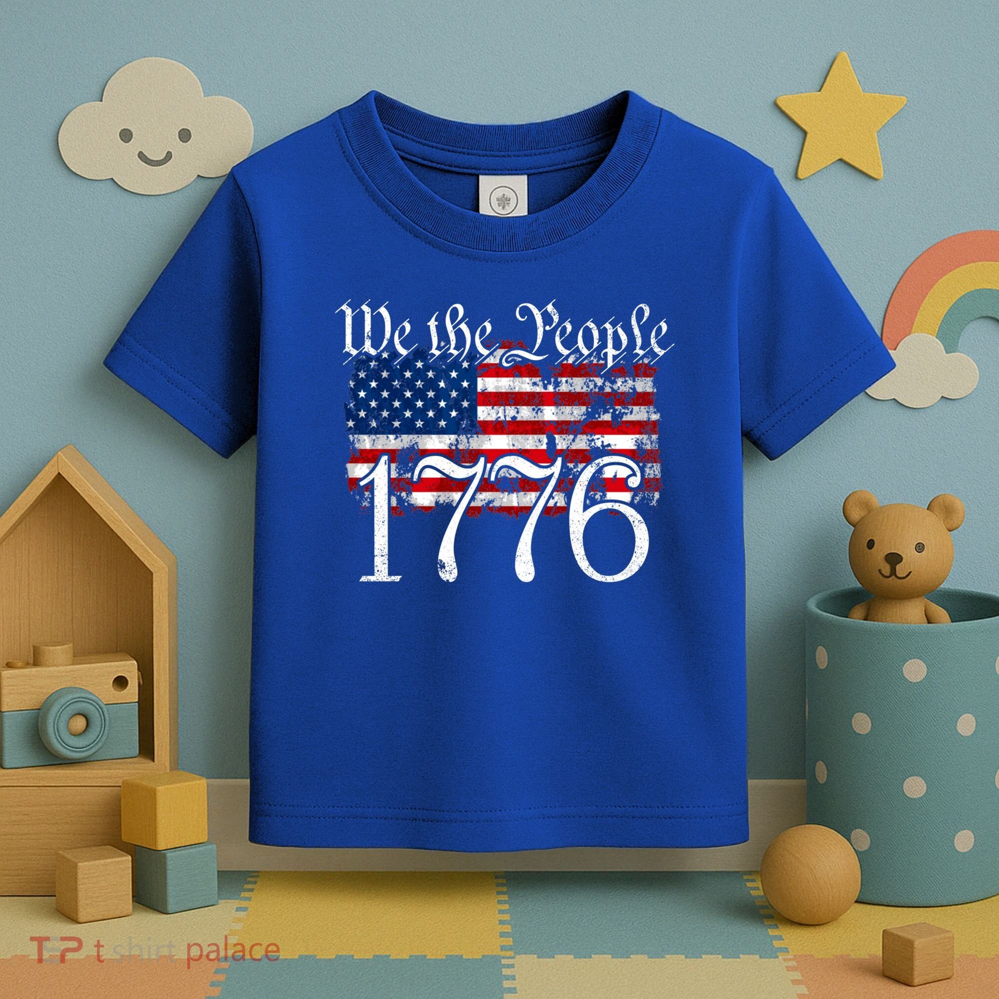 We The People 1776 U S Constitution Freedom American Flag Gift Toddler T-Shirt