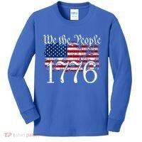 We The People 1776 U S Constitution Freedom American Flag Gift Kids Long Sleeve Shirt thumb 0