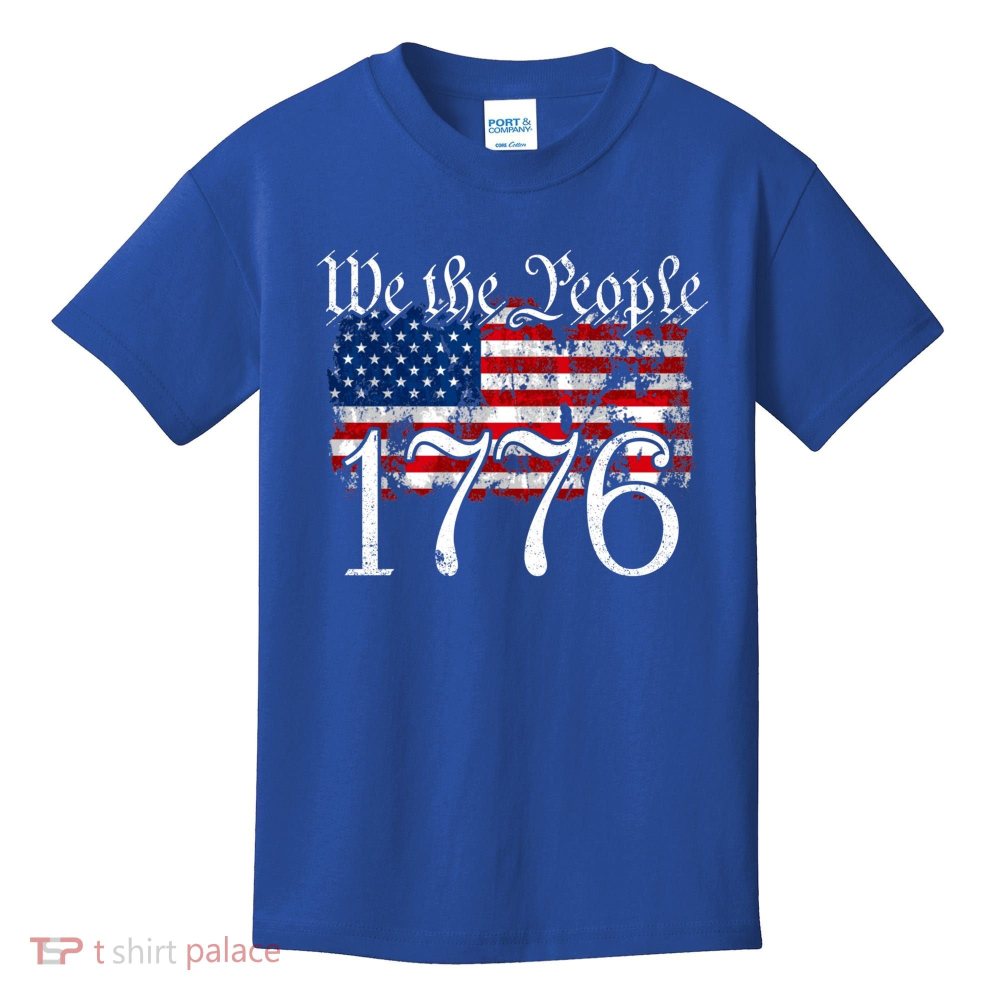 We The People 1776 U S Constitution Freedom American Flag Gift Kids T-Shirt
