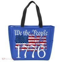 We The People 1776 U S Constitution Freedom American Flag Gift Tote Bag thumb 0
