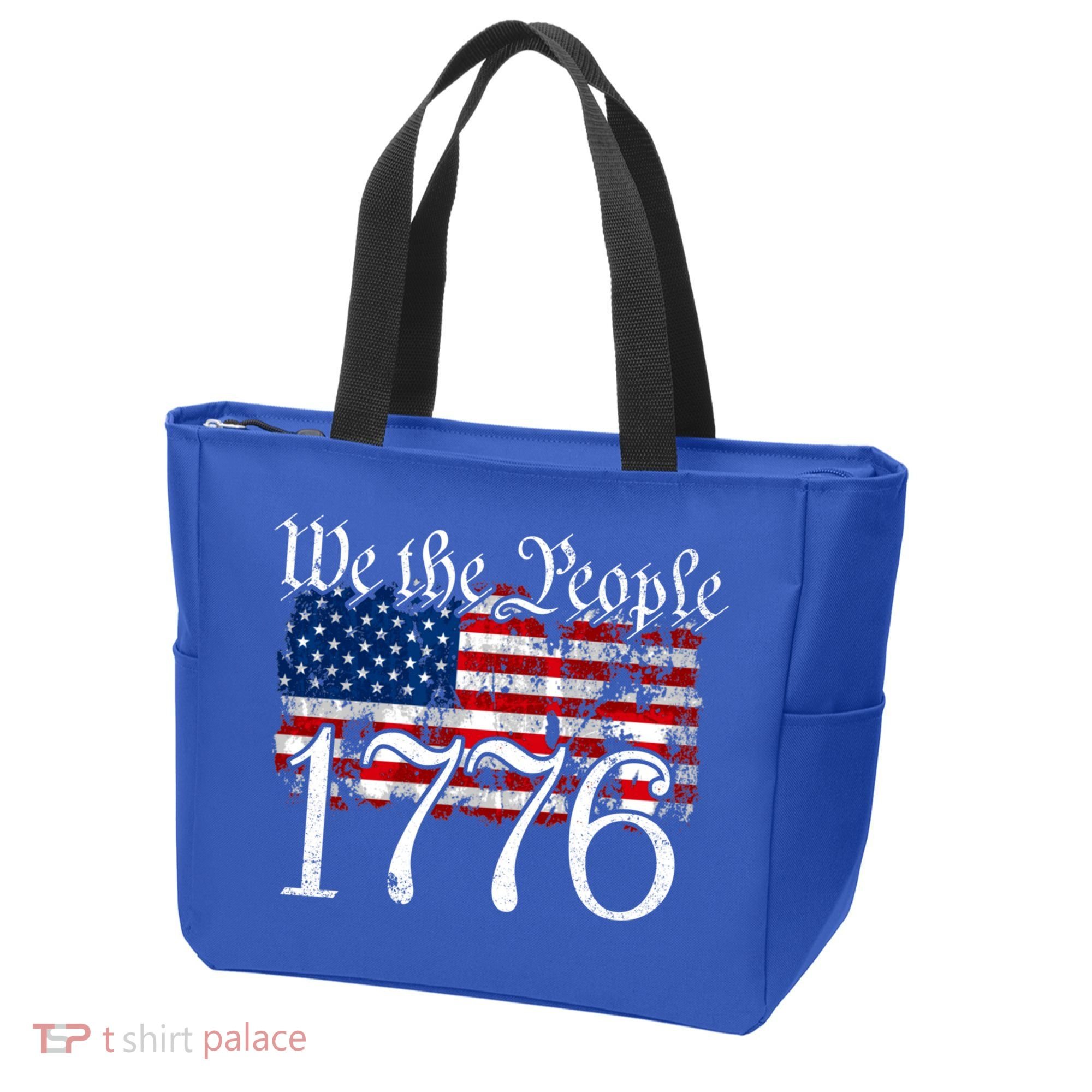 We The People 1776 U S Constitution Freedom American Flag Gift Tote Bag