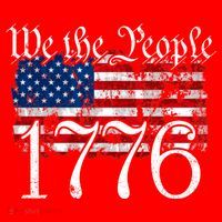We The People 1776 U S Constitution Freedom American Flag Gift Santa Hat thumb 1