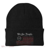 WE THE PEOPLE Preamble US Constitution 4th Of July 1776 Beanie thumb 0