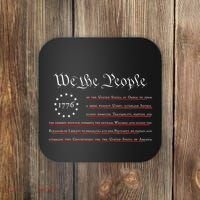 WE THE PEOPLE Preamble US Constitution 4th Of July 1776 Coaster thumb 0