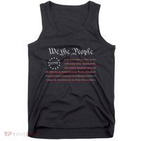 WE THE PEOPLE Preamble US Constitution 4th Of July 1776 Tank Top thumb 0