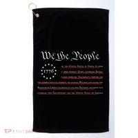 WE THE PEOPLE Preamble US Constitution 4th Of July 1776 Golf Towel thumb 0