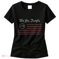 WE THE PEOPLE Preamble US Constitution 4th Of July 1776 Women's T-Shirt thumb 0