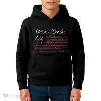 WE THE PEOPLE Preamble US Constitution 4th Of July 1776 Kids Hoodie thumb 4